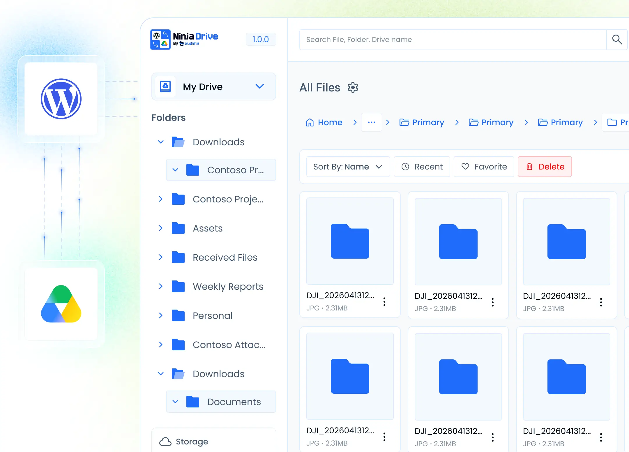 Auto Sync in Ninja Drive - All In One Integration For Google Drive
