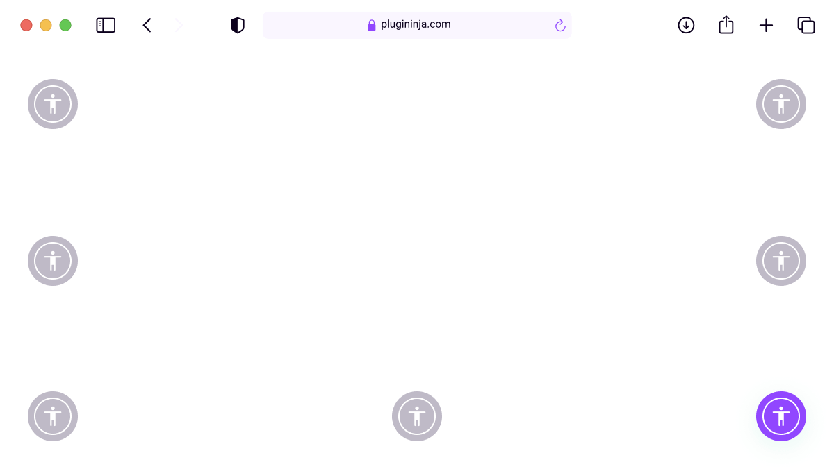 Ninja Accessibility 6 Button Placement Options